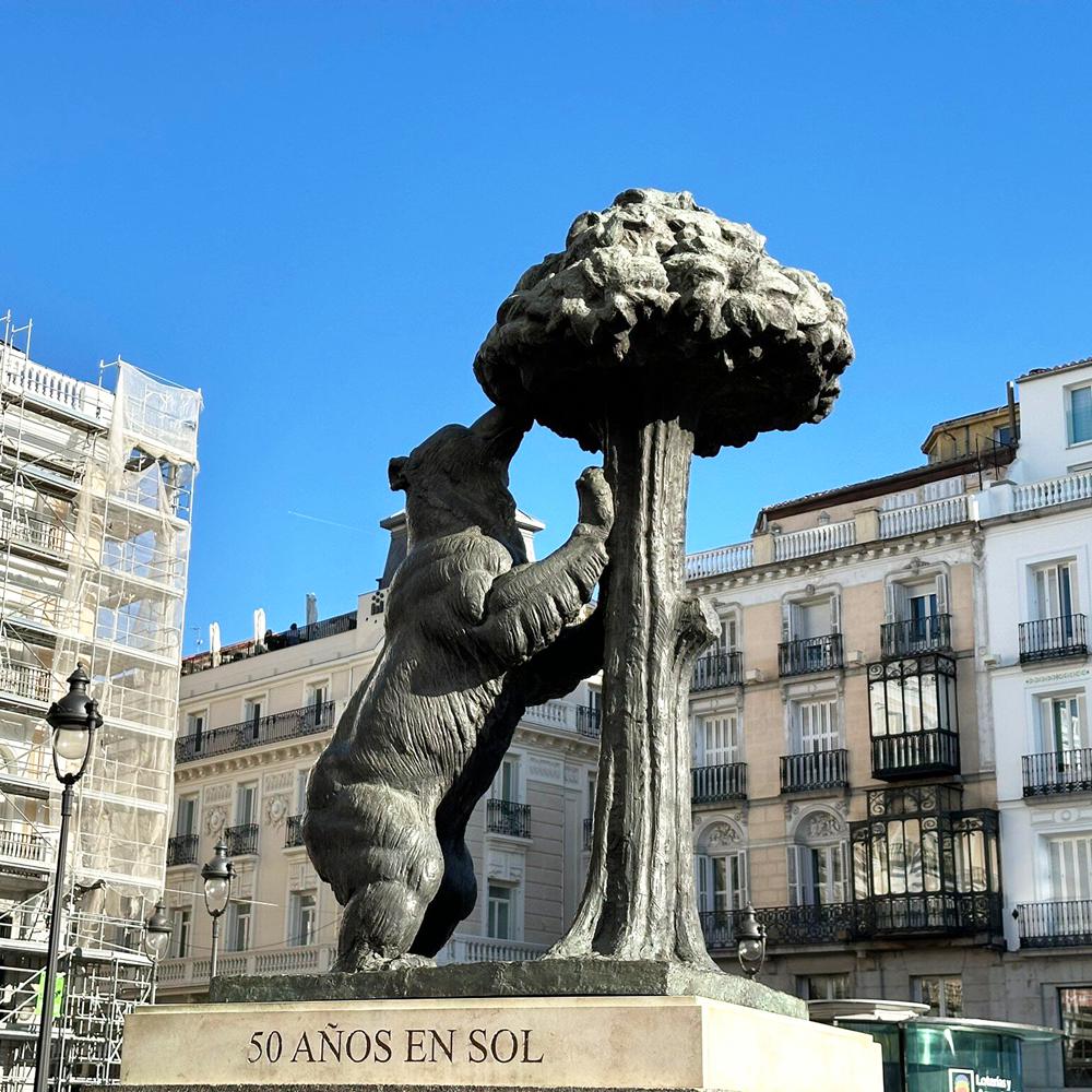Bear and Strawberry Tree Statue Madrid