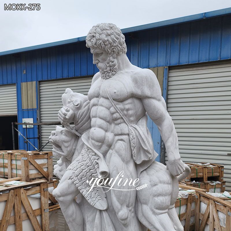 Sculptures Et Grands/リオペラ/ポスター Classic Garden Marble Hercules and Cerberus Statue for Sale