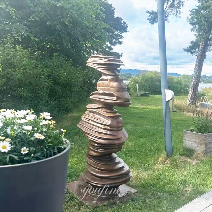 Contemporary Bronze Tornado Sculpture