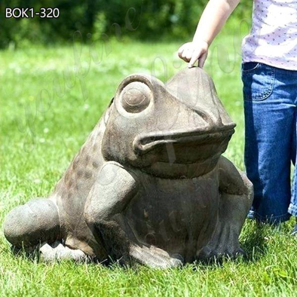 Decorazione Giardino Scultura Ornamento da giardino Ornamenti da giardino creativi Decorazioni pastorali da giardino esterno Scultura Animale Resina Vetro Acciaio Ornamenti di rana Decorazioni da giar