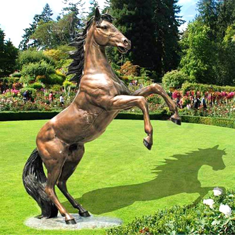 Set Di 3 Statue Metalliche A Forma Di Cavallo Per Giardino, Decorazione Da Esterno Con Paletto, Dimensioni Variabili 35.8 X 24-29 Cm - 5