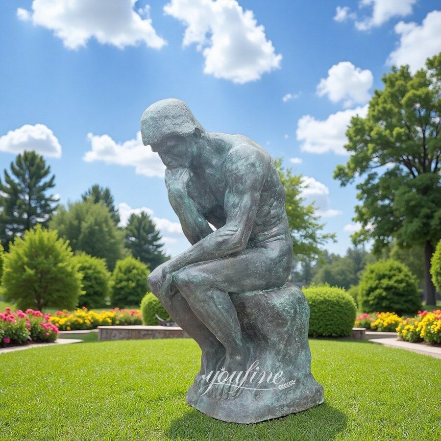 Bronzen Beeld - (After) Rodin - Sculpture, De Denker - 19 cm - Bronze