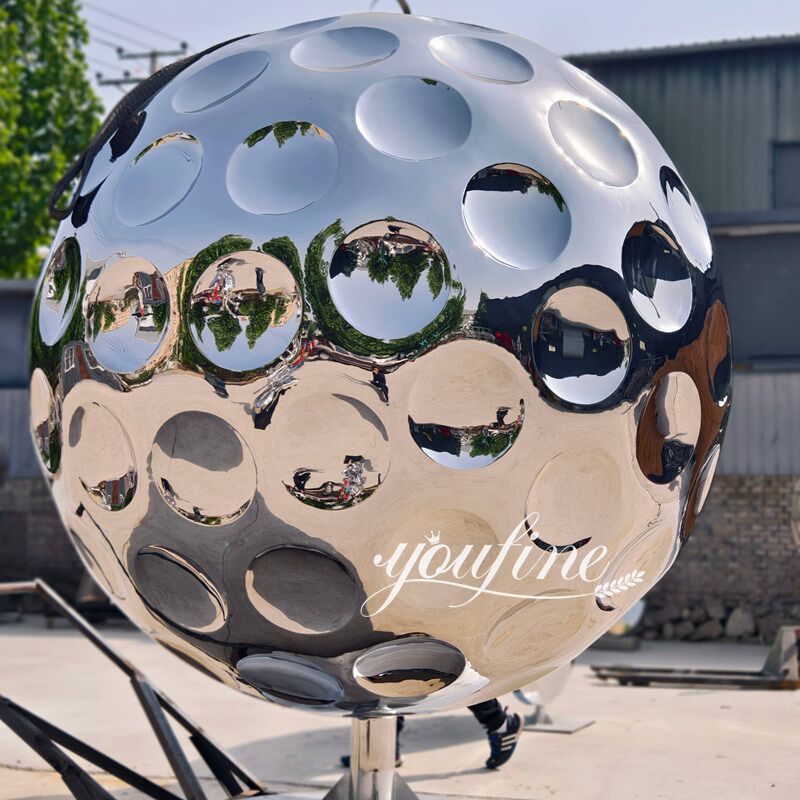 Sfera for Osservazione in Acciaio Inossidabile, Sfere Argento da 6 Pezzi, Sfere for Osservazione 2＆3＆4＆6 Grandi Palline Lucide, Sfera da Giardino Lucida a Specchio Riflettente for Ornamento Laghetto