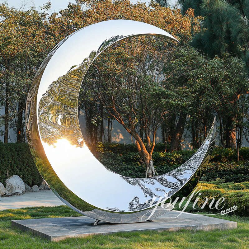 Giardino Magico: Girandola A Vento Fata Luna In Acciaio Inox – Decorazione 3D