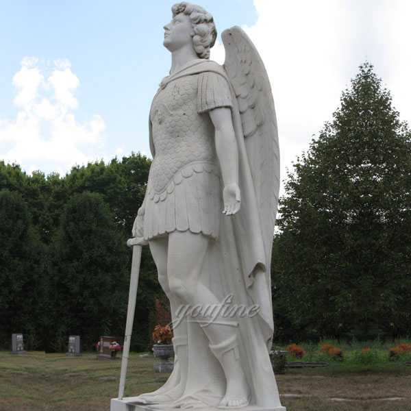 st michael the archangel outdoor marble statue replica for sale