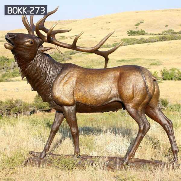 Large Outdoor Bronze Roaring Elk Statue for Sale BOKK-273