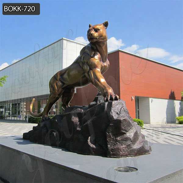 Wildlife Outdoor Bronze Leopard Sculpture