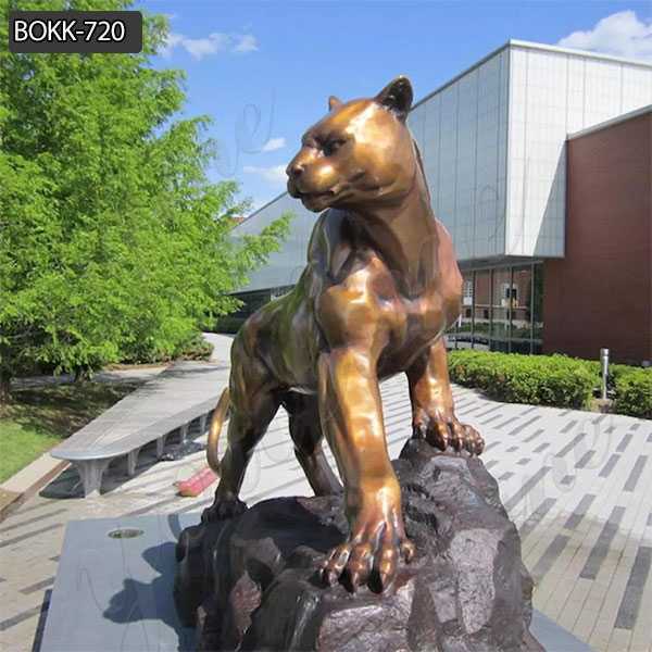 Outdoor Bronze Leopard Sculpture