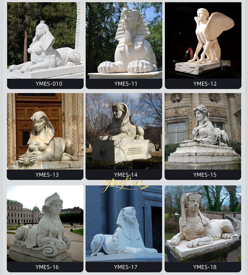 Famous Greek Sphinx Marble Statue for Garden Decoration