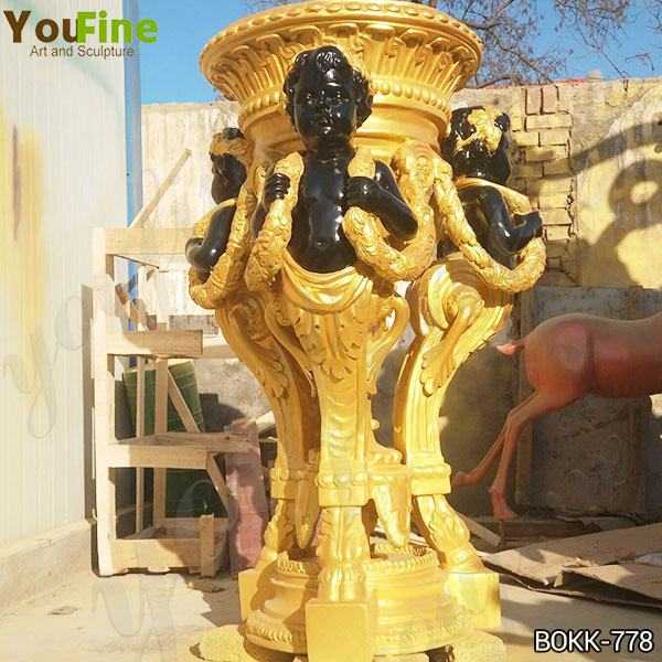 outdoor Golden Bronze Flower Pot