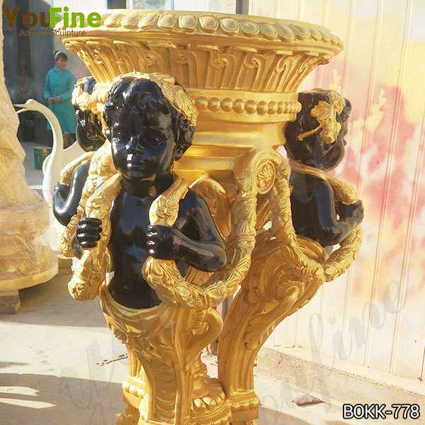 Golden Bronze Flower Pot