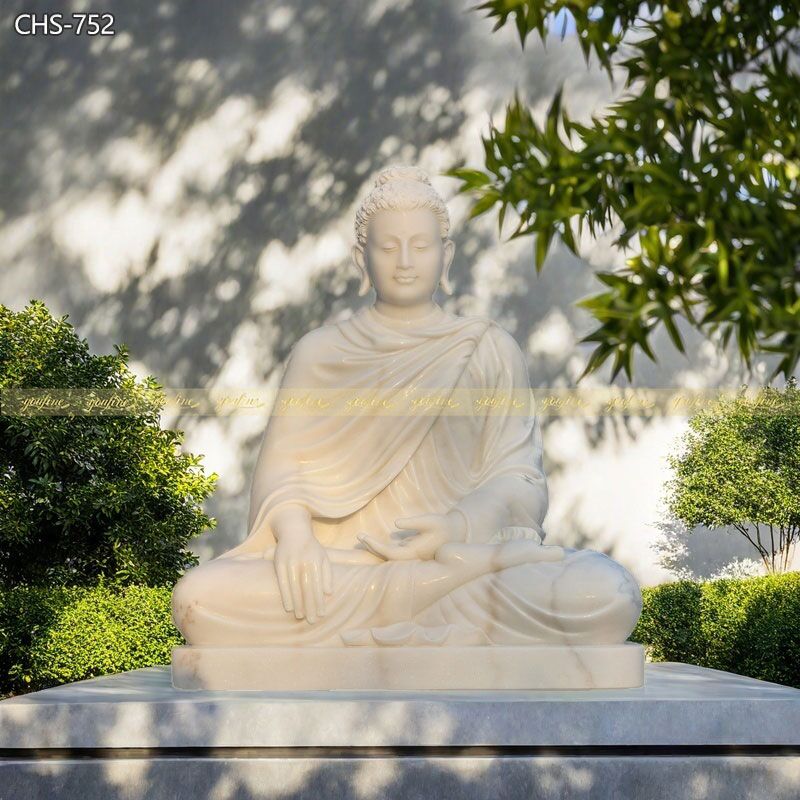 White Marble Buddha Statue for Garden Decor Manufacturers