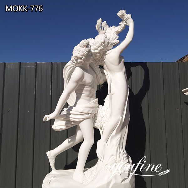 Apollo and Daphne Marble Garden Statue