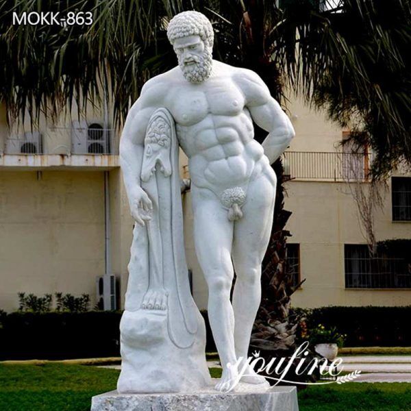 Classical Life Size Marble Farnese Hercules Statue