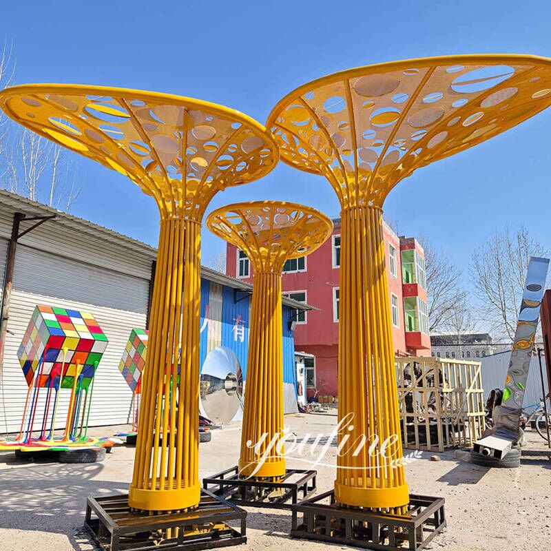 decorative large metal tree sculpture