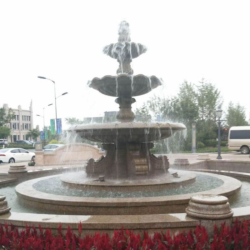 large granite water features