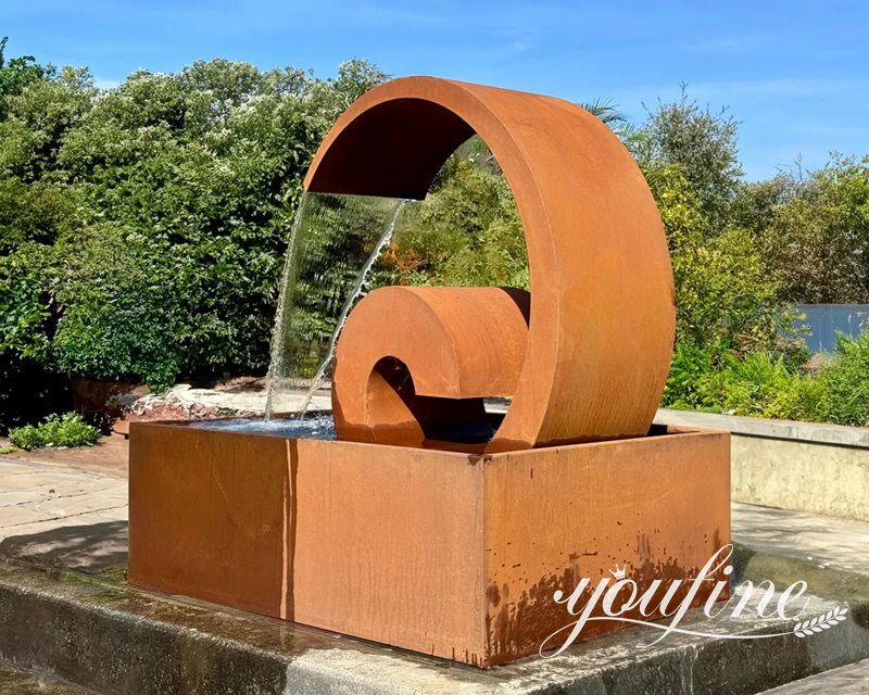 Custom Corten Steel Water Feature Fountain CSS-300
