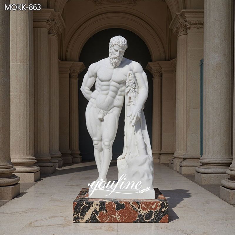 Classical Life Size Marble Farnese Hercules Statue for Sale MOKK-863