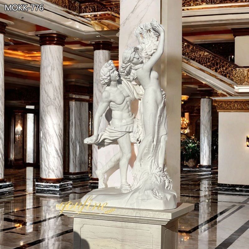 Life Size Apollo and Daphne Marble Garden Statue for Sale