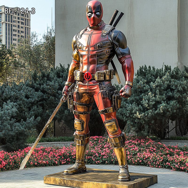 Custom Bronze Life Size Deadpool Statue BFI-124