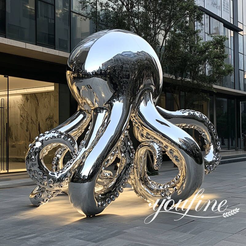 stunning metal octopus sculpture