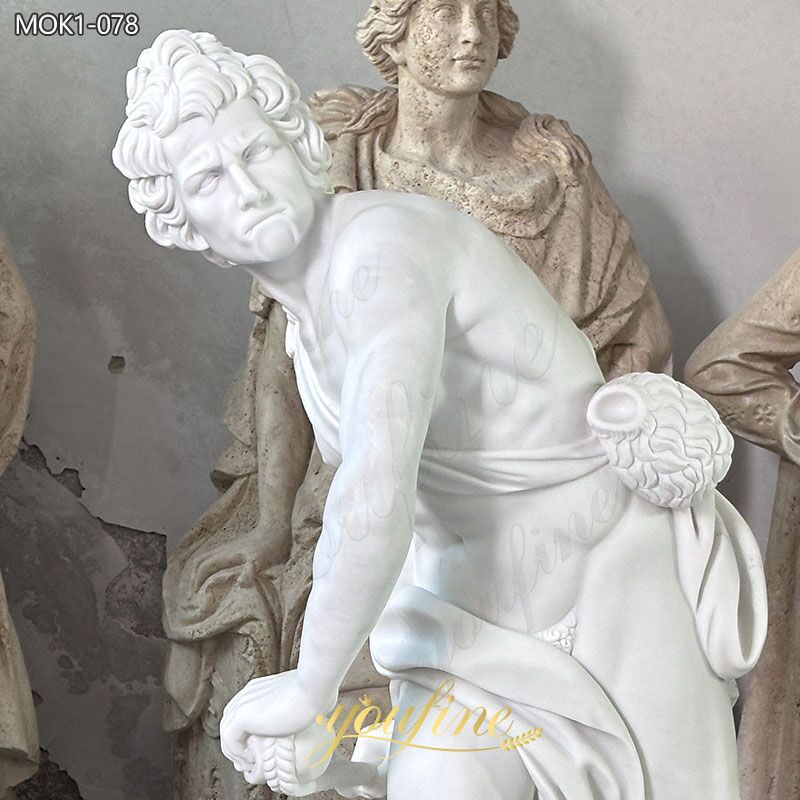 Life size Marble Bernini David Statue details