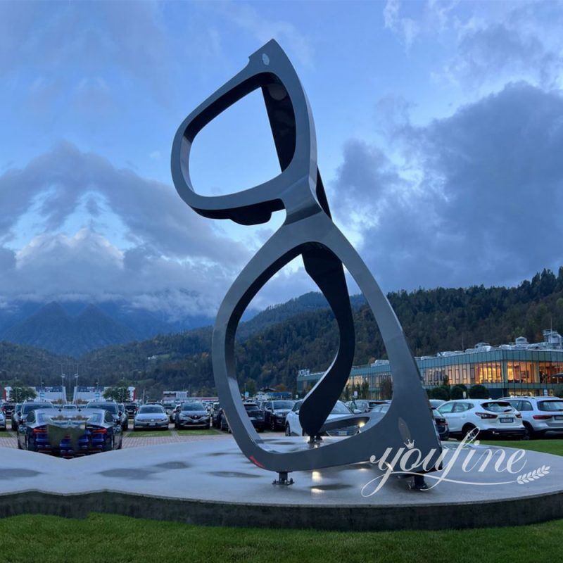 Giant Metal Glasses Sculpture