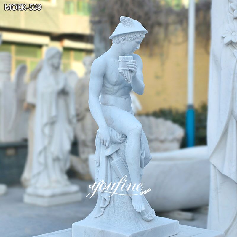 Greek Mercury Marble Hermes Statue for Sale