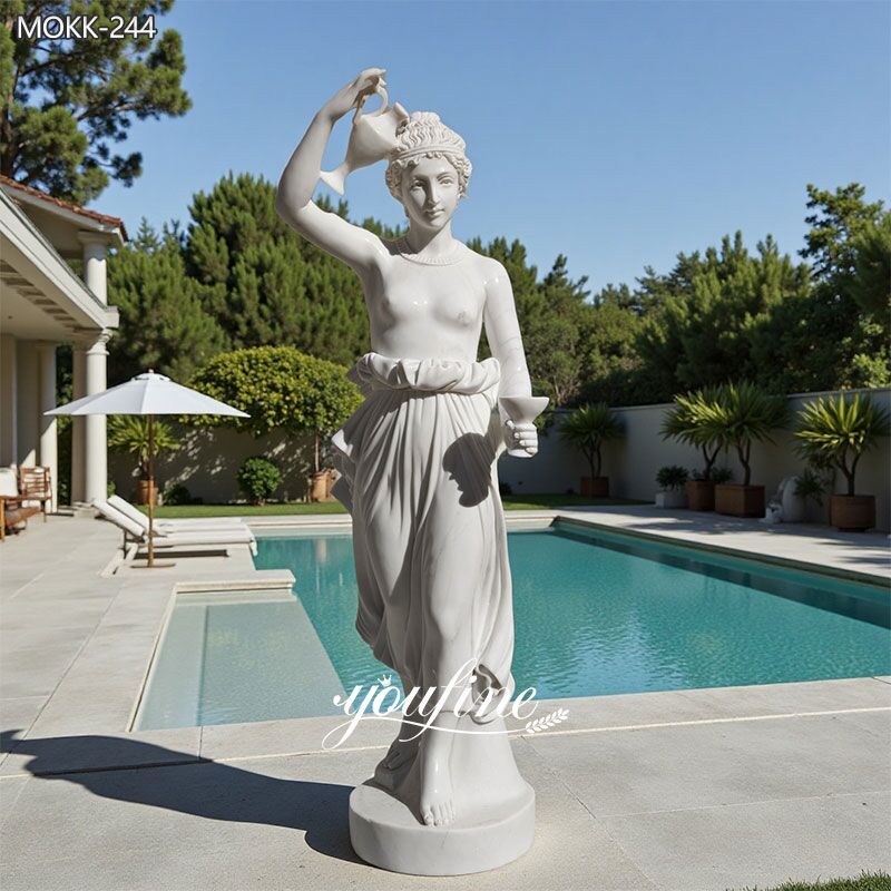 Marble Female Italian Statues with Teapot for Sale MOKK-244