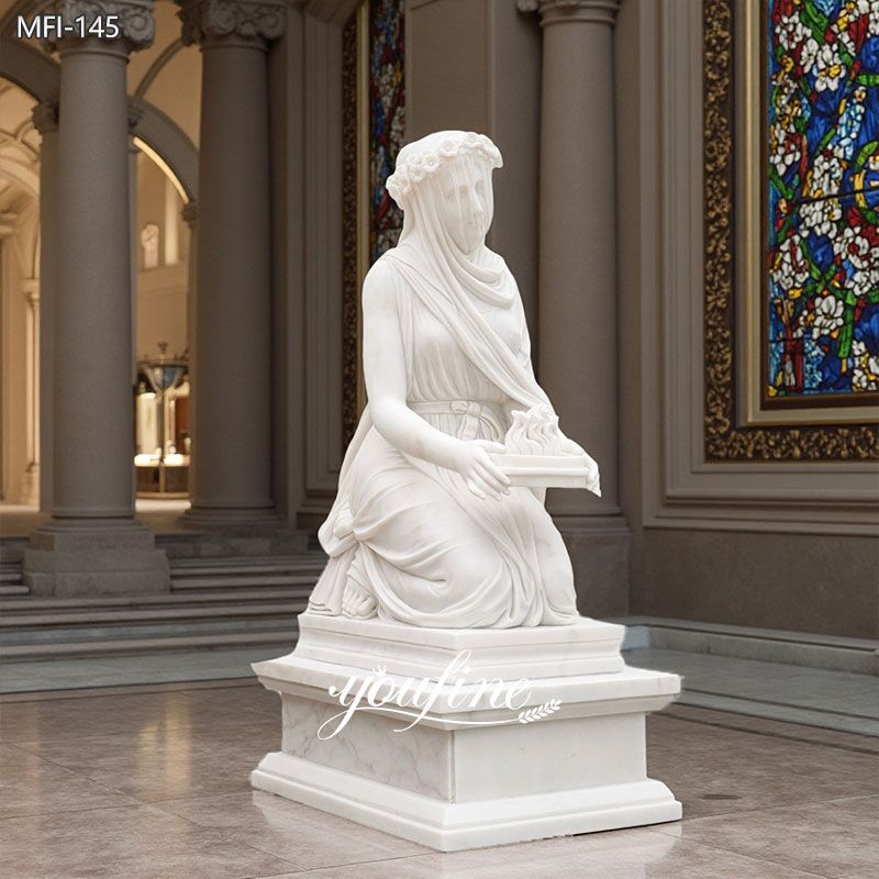 Life-size Marble Veiled Vestal Statue Replica MFI-145