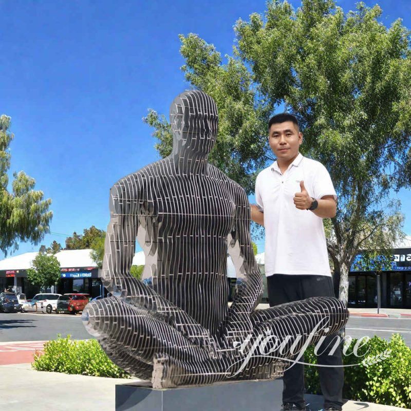 Modern Sliced Metal Sculpture SSS-039