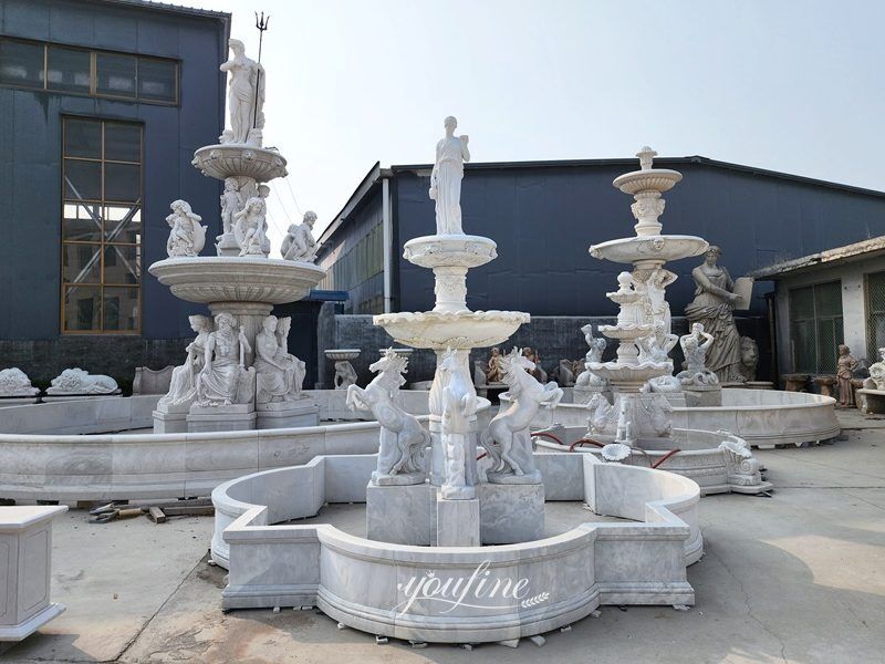 large rearing horse fountain
