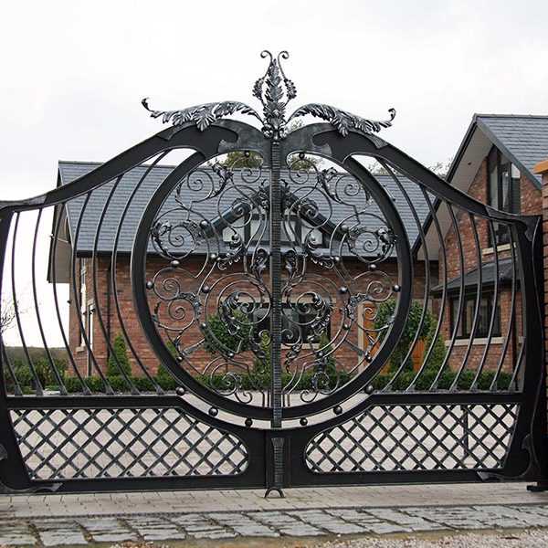 Contemporary high quality double driveways wrought iron front door entry gate