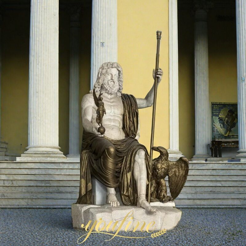 Life Size Marble Greek Statues of Zeus MFI-078