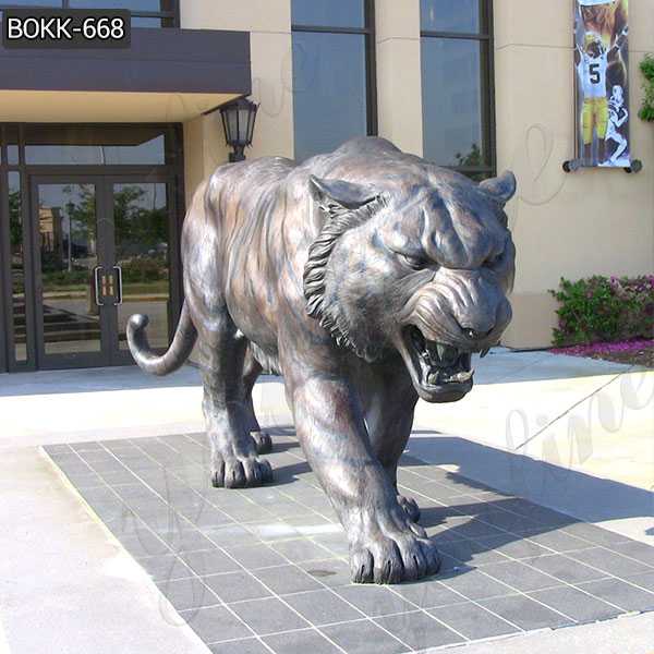 outdoor bronze tiger statue
