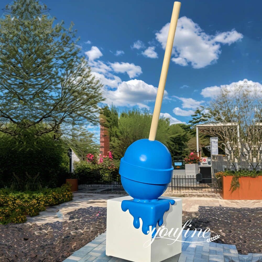 Modern Stainless Steel Melting Lollipop Sculptures, image size:1000x1000