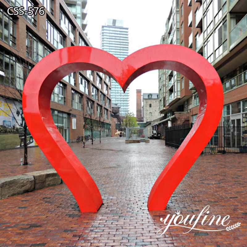 Metal Large Heart Shape Sculpture CSS-576