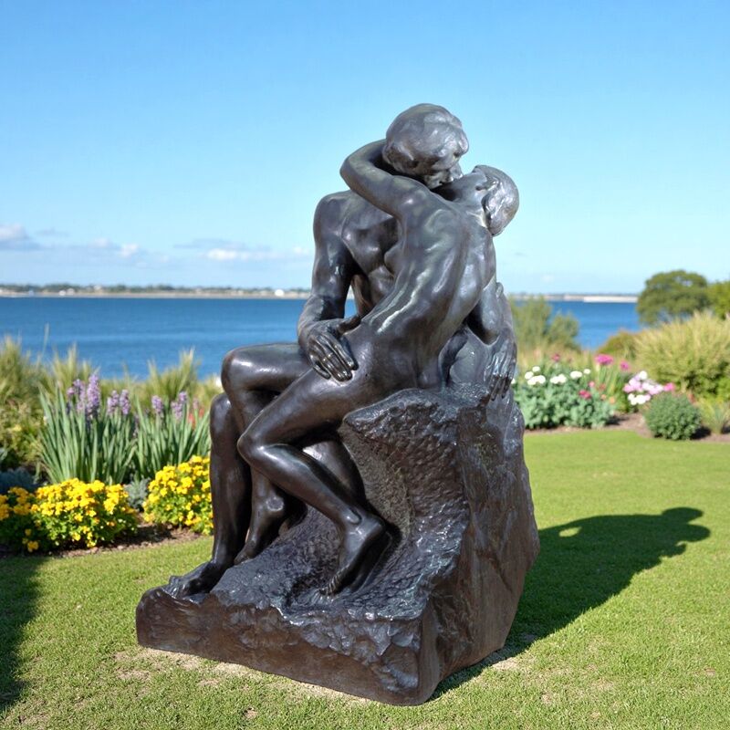 the Kiss Bronze Statue