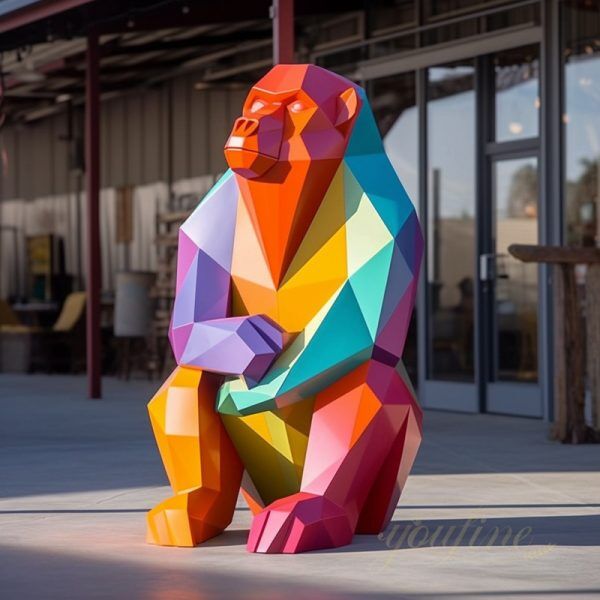 最終価格！ORNAMENTALE PLAKATKUNST Gorilla Sculpture. Metallic red. Limited Edition | Lladró