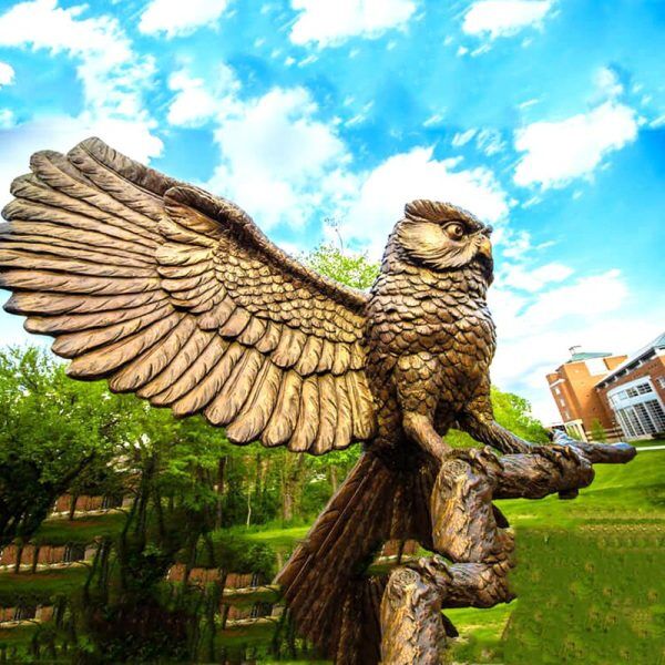 Statua Del Gufo: Scultura Realistica Di All'aperto, Occhi Intensi - Foto 10