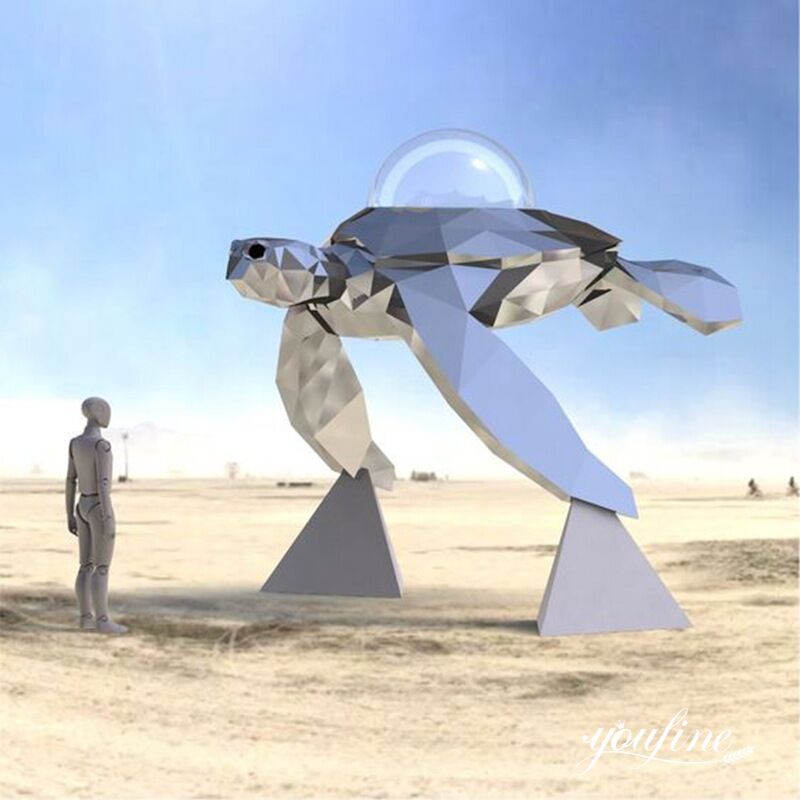 Cosmic Voyager Stainless Steel Turtle Light Art Decor for Sale CSS-817