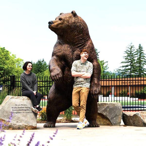 Campus Mascot Large Outdoor Bear Statue BOK1-007