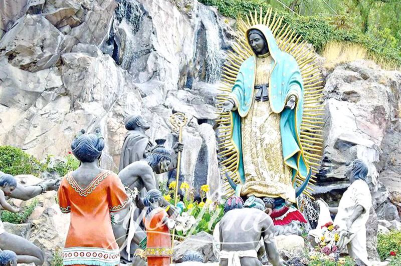 Bronze Our Lady of Guadalupe Garden Statue BOK1-378