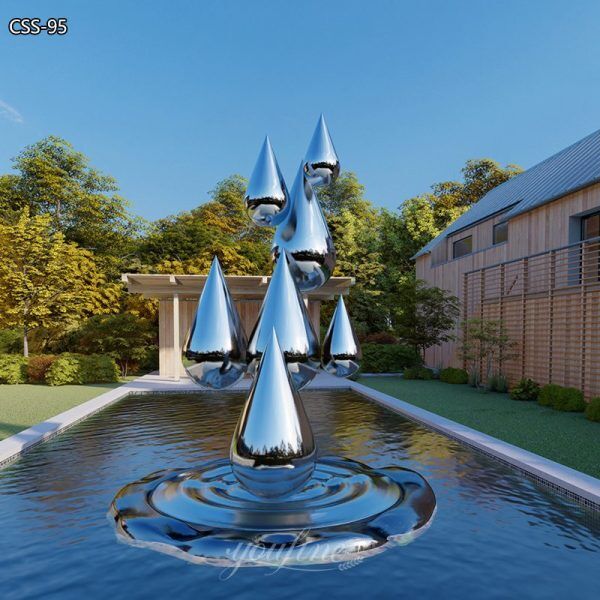 Modern Stainless Steel Water Drop Sculpture CSS-95