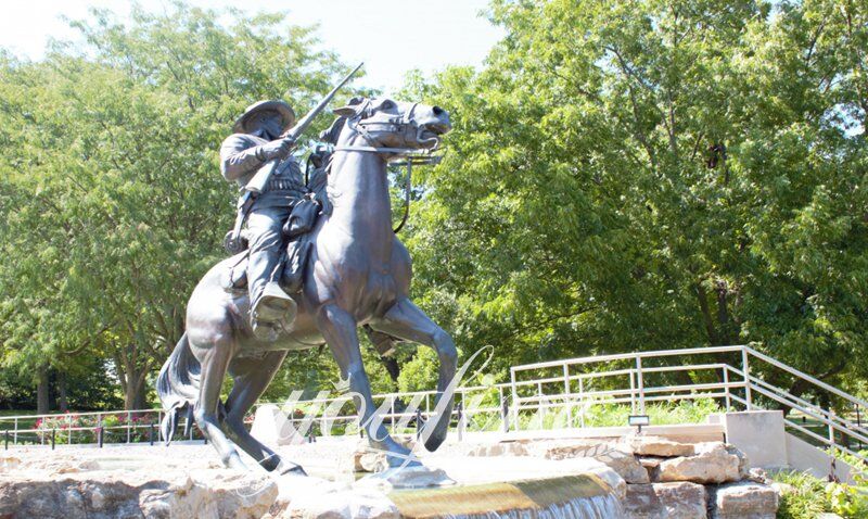 置物 USmadehorsestatue Bronze Horse Soldier Statue 911 America's Response Monument