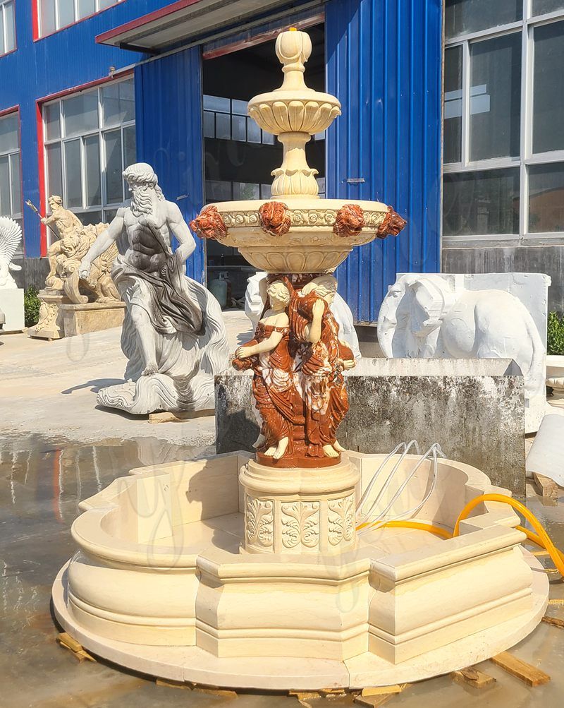 Gran fuente de agua de mármol escalonada para exteriores, decoración del  hogar a la ventaYouFine, image size:800x1003