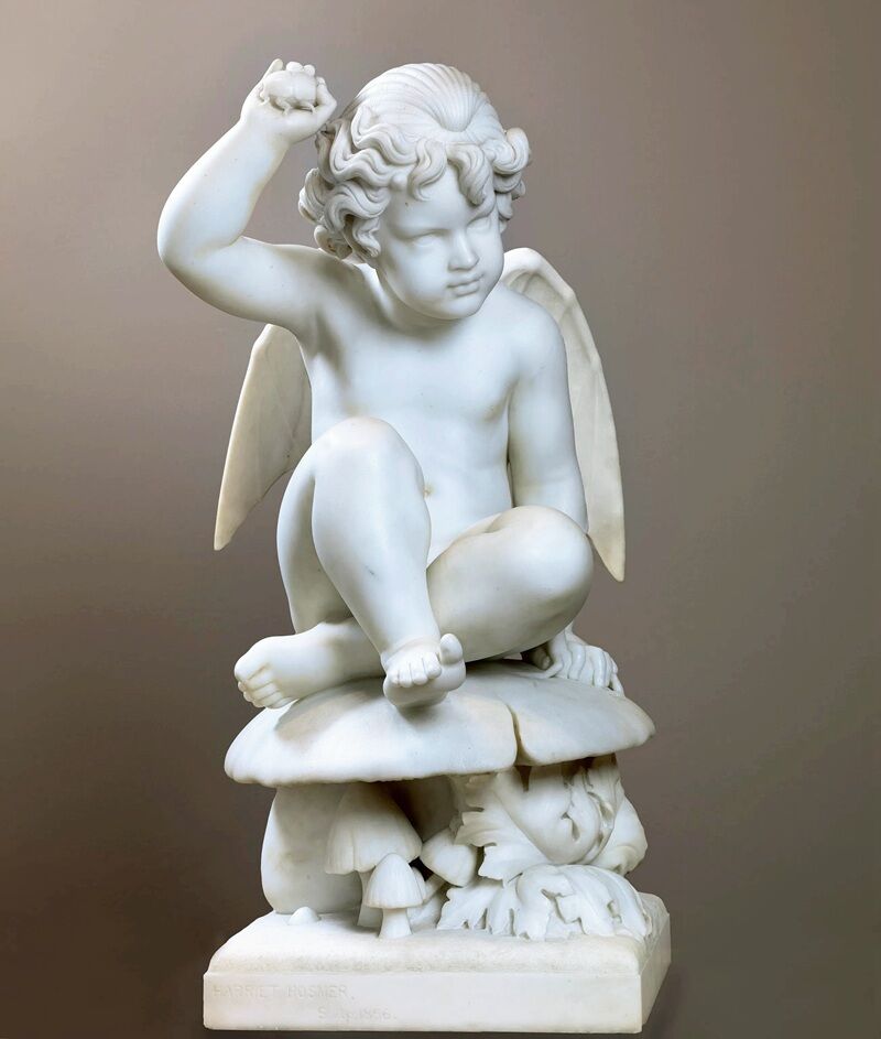 Puck フィギュア 石像 Marble Puck Statue Shakespeare's Midsummer Night Dream Art MOK1-229