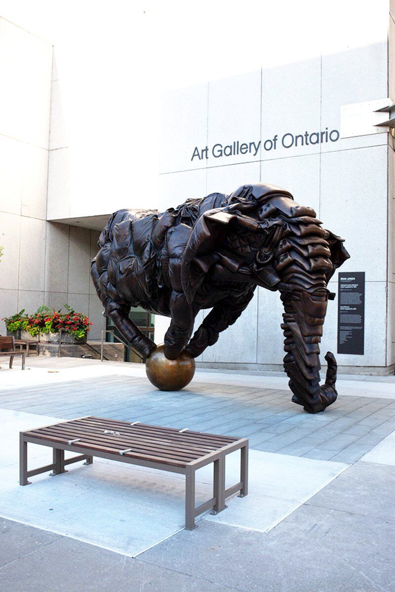 Couch Monster Bronze Elephant Sculpture Toronto Brian Jungen Art