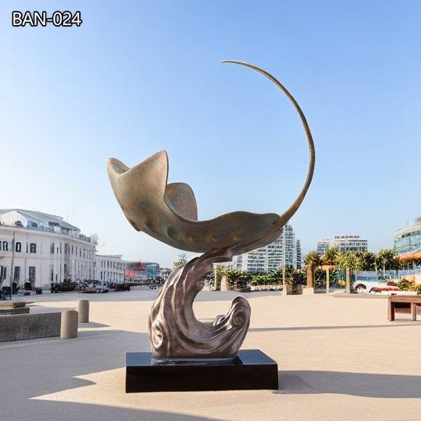 bronze Stingray Animal Statue Art