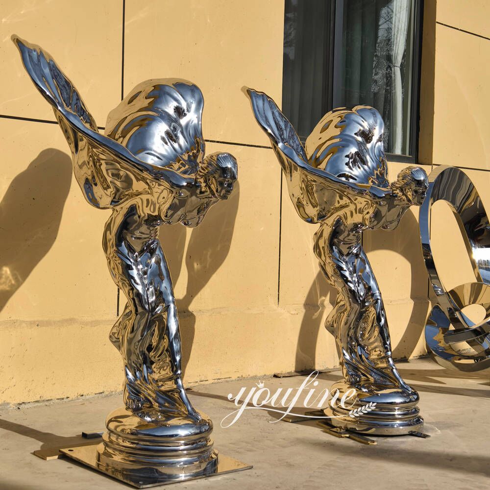 Stainless Steel Spirit of Ecstasy Rolls Royce Sculpture